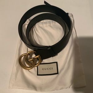 Authentic Logo Leather Gucci Belt